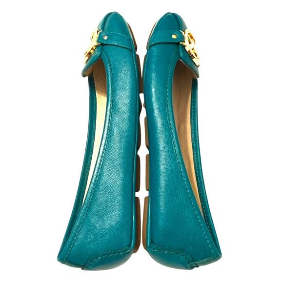 Michael Kors Womens Shoes Green Fulton Moccasins Flats 7 Leather Upper Slip On - Picture 6 of 15
